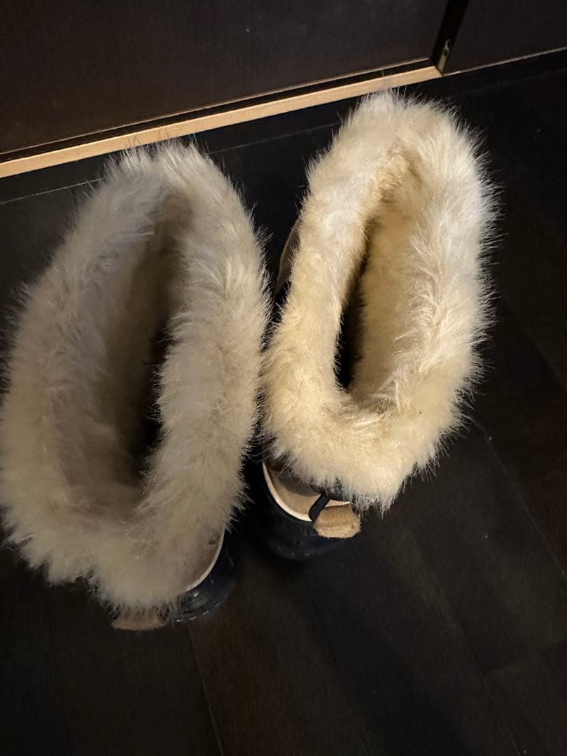 SOREL ベージュ ファー付き　スノーブーツ　ムートンブーツ