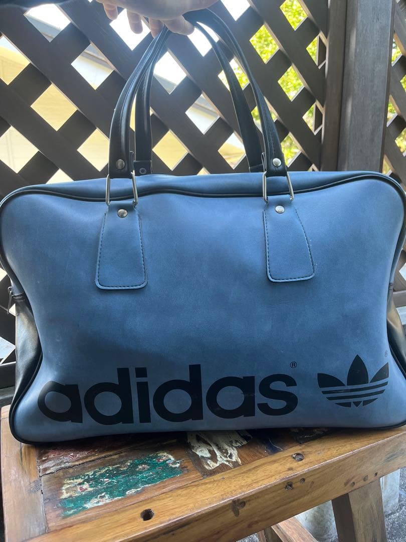 70's ヴィンテージ　ビンテージadidas ボストンバッグ ブルー