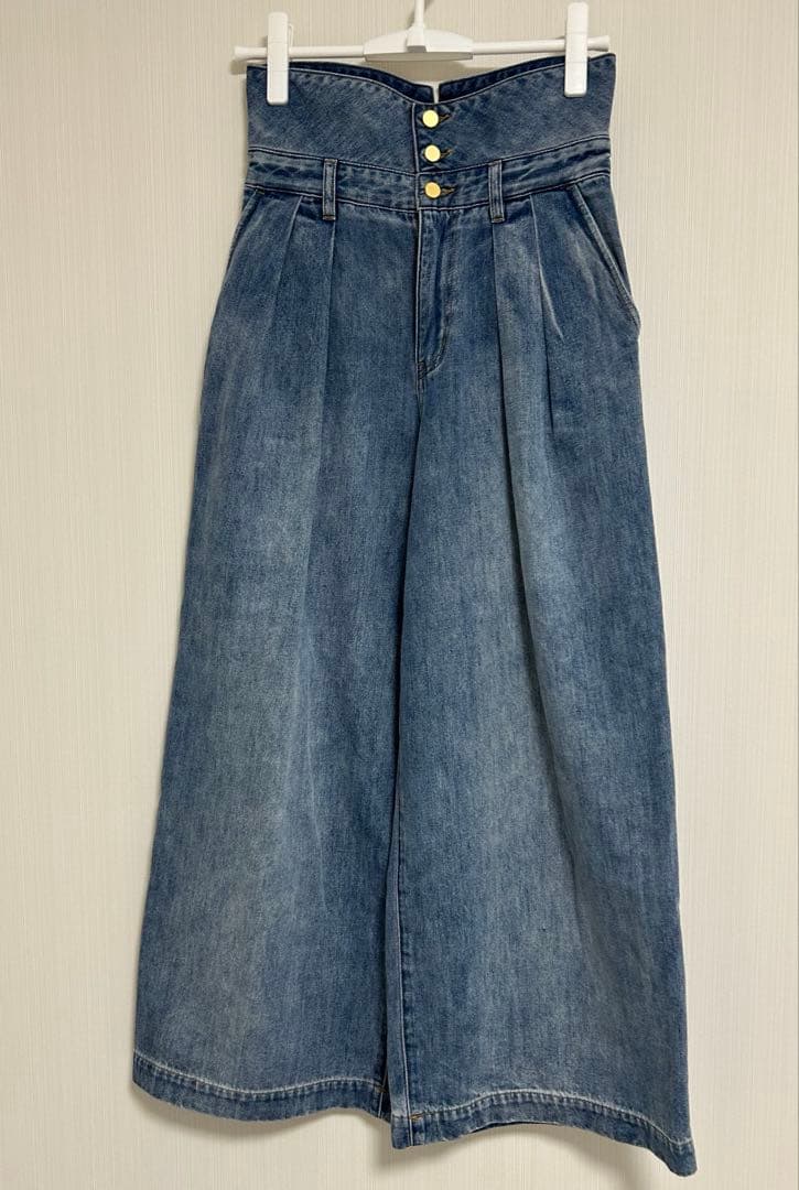 まるみ　ハイウエストバギーデニムパンツ サイズ36