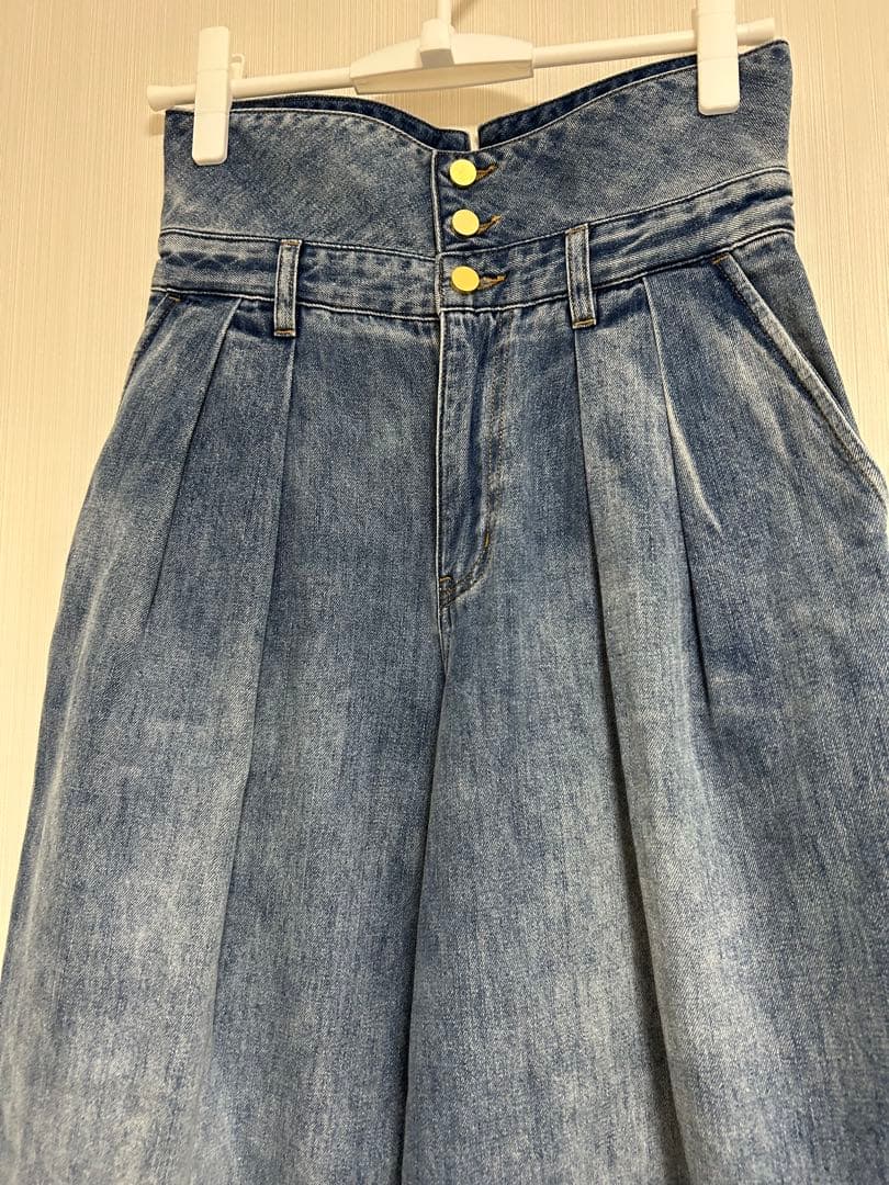 まるみ　ハイウエストバギーデニムパンツ サイズ36