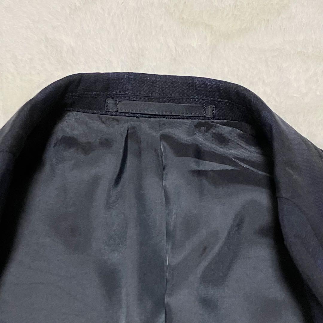 新品同様 タグ付 HILTON カノニコ 紺ブレ 本切羽 XS チェック 段返り