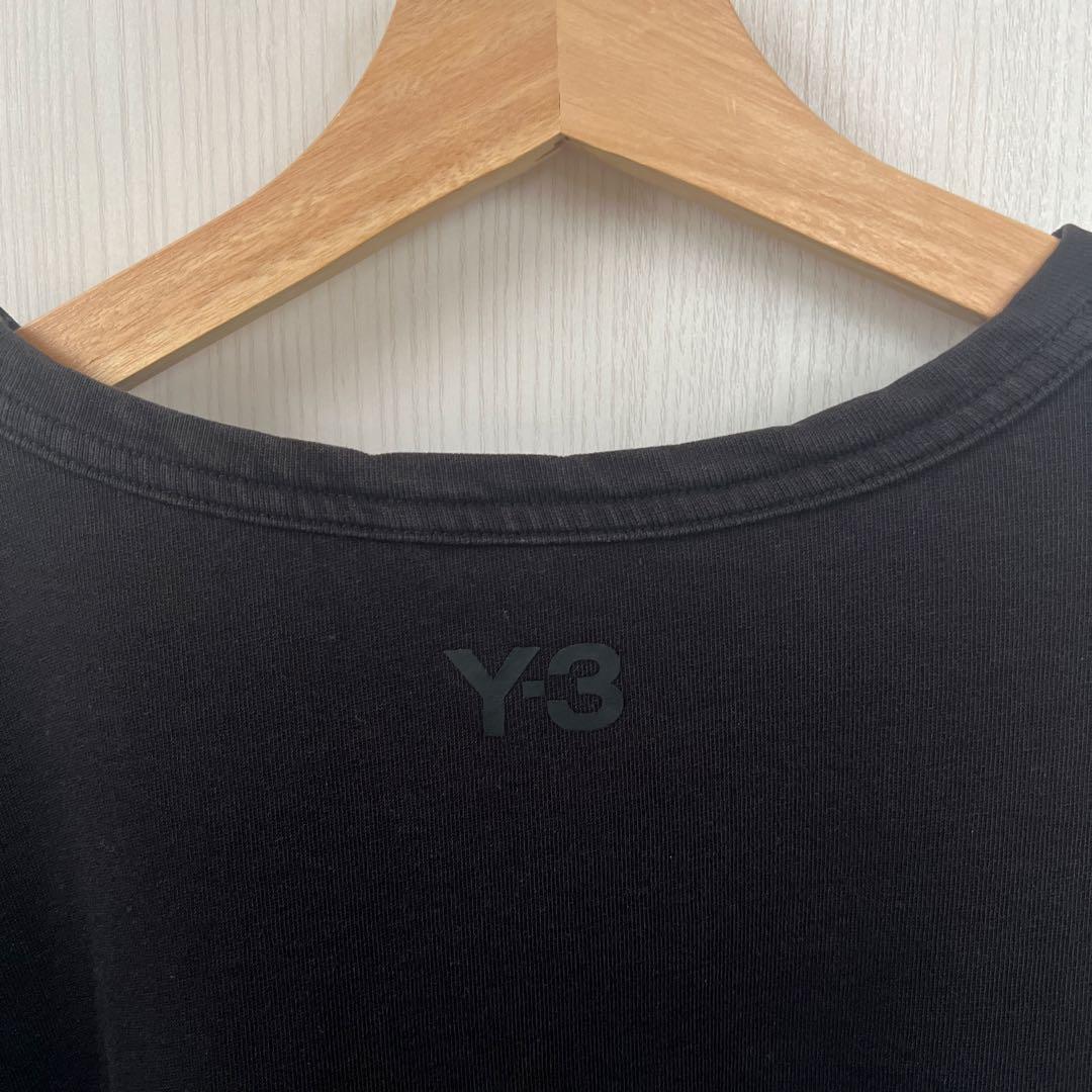 Y-3 ブラック 折紙フリル付きTシャツ フリーサイズ