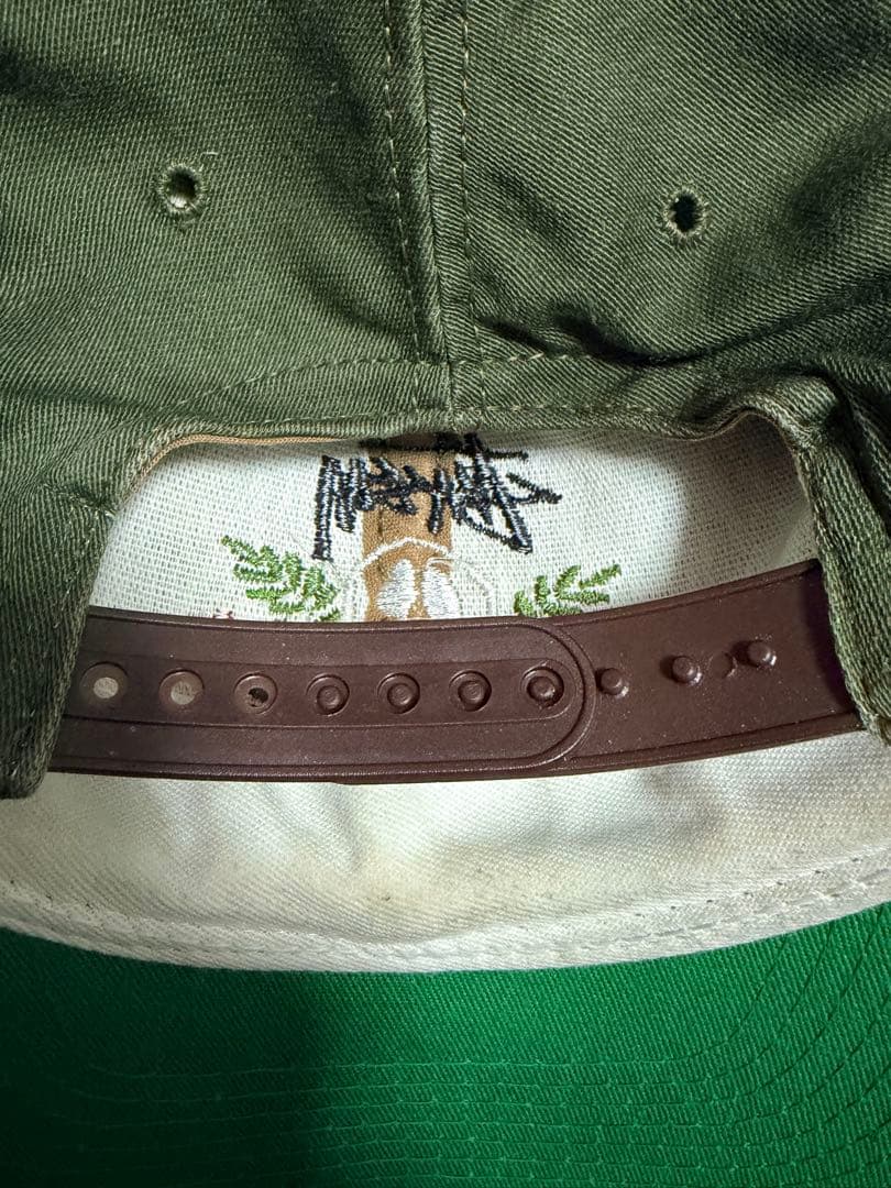 帽子 80's old stussy skull flower design cap