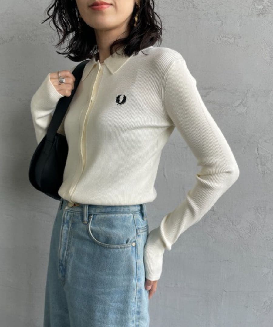 FRED PERRY リブニットポロシャツ