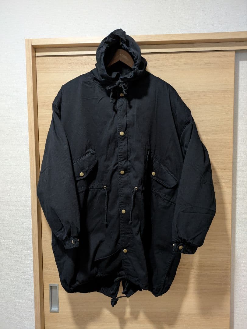90s モッズコート　ブラック　フィッシュテール　ミリタリー　M65　コモリ