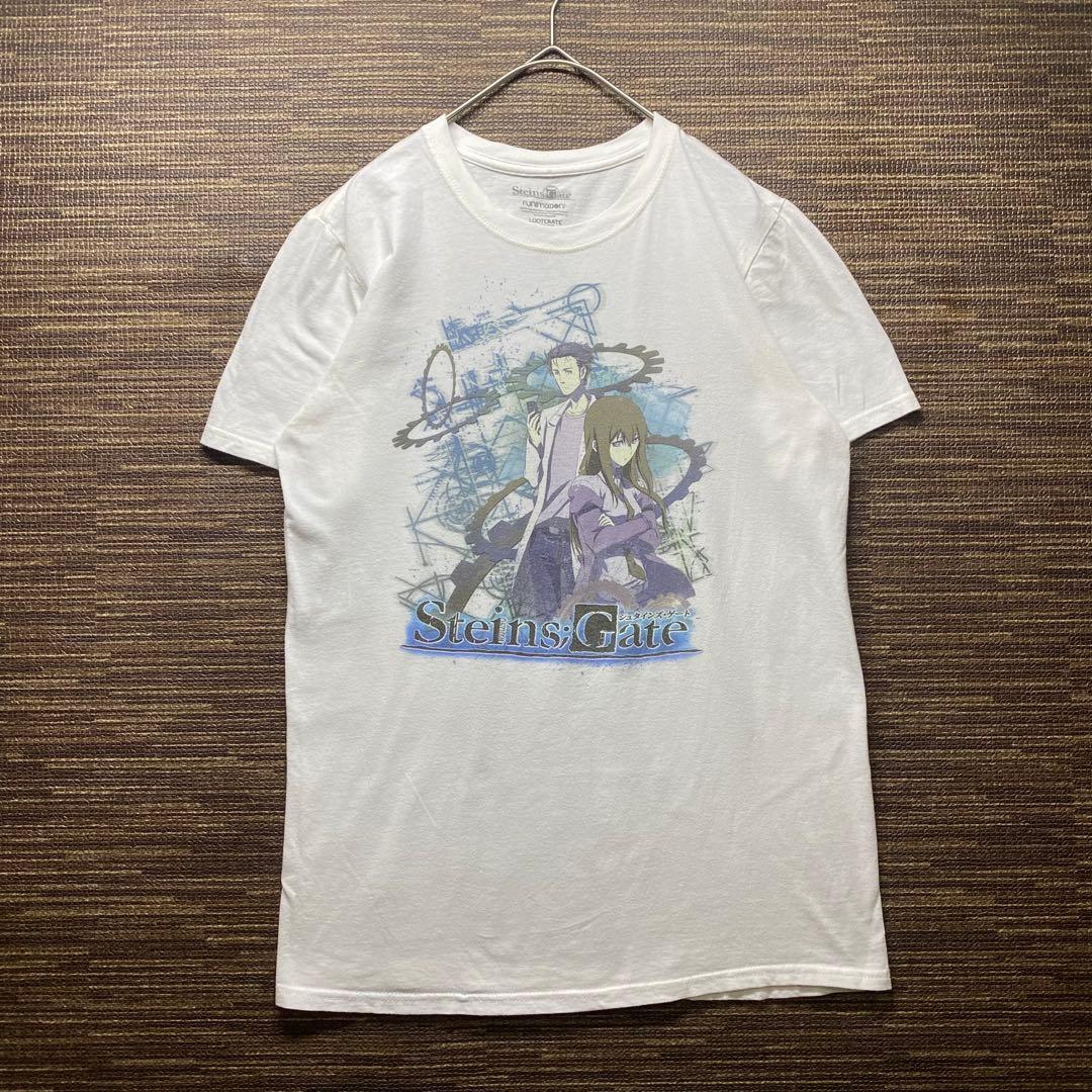 Steins;Gate アニメ Tシャツ ホワイト　映画　古着　人気　公式