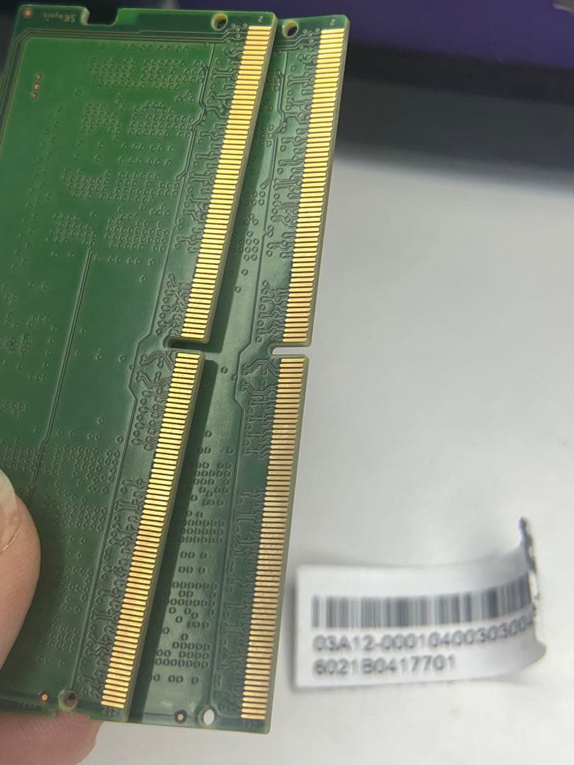 SK hynix DDR5-4800 8GB×2枚 動作確認済　ノート用　メモリ