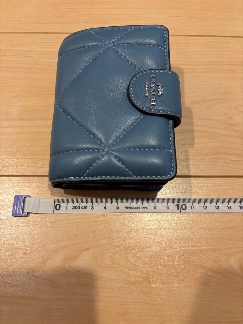 ★最終価格★新品未使用★ COACH キルティング 二つ折り財布 ブルー