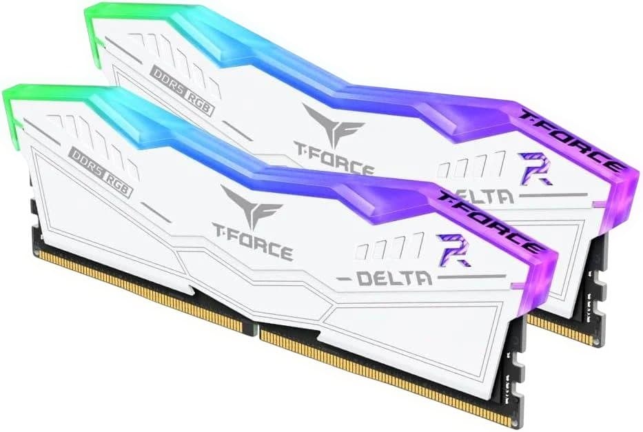 新品 T-FORCE RGB DDR5 32GB(16GB*2) 6000 白⑥