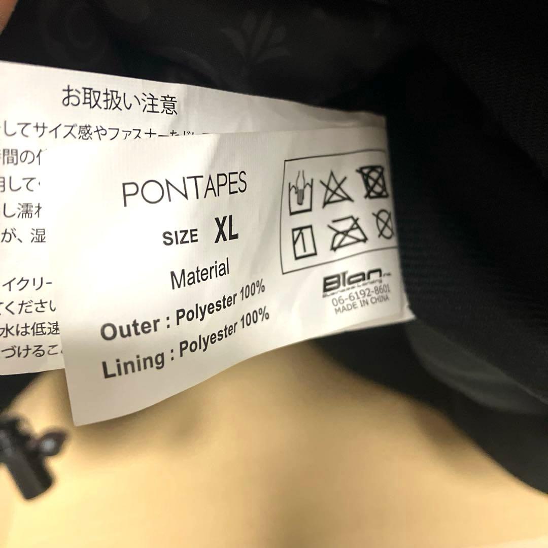 XL 極美品　PONTAPES メンズ　スノーボードウェア　黒　セット ブラック