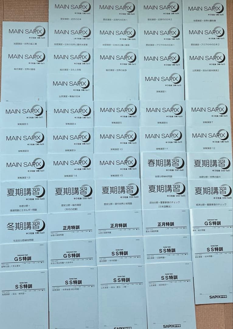 MAIN SAPIX 中学3年 社会