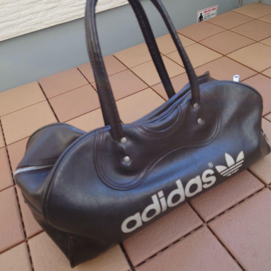 H　adidas ダークブラウン ボストンバッグ