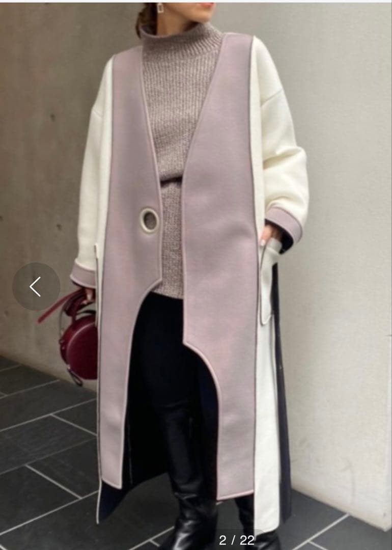 Eimee Law 配色ロングコート