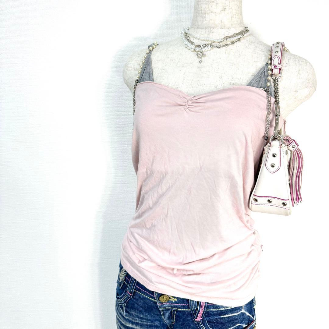 y2k✨️ 00s HYSTERIC GLAMOUR ガール パール キャミソール