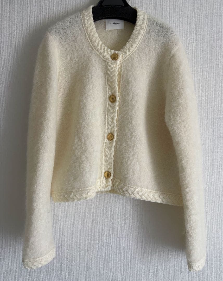 トップス jilgrace WOOL PILE KNIT CARDIGAN White 2
