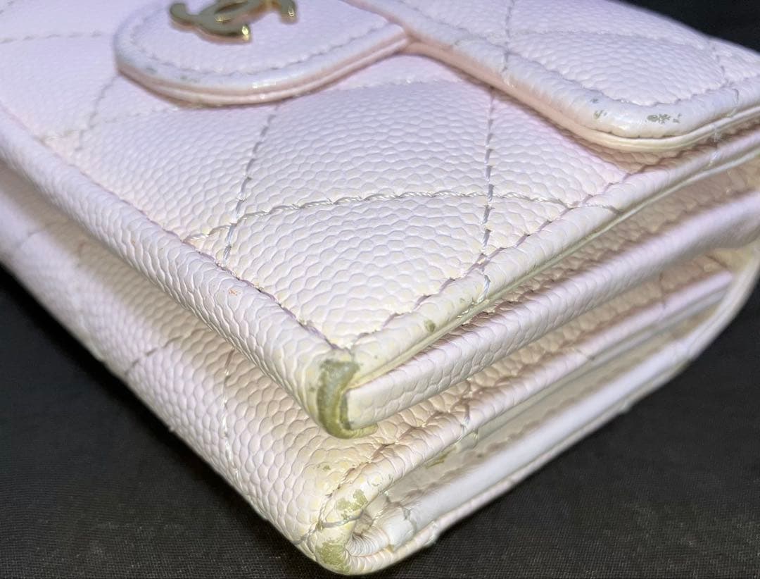 【正規品】CHANEL マトラッセ　キャビアスキン　財布　シャネル　ピンク