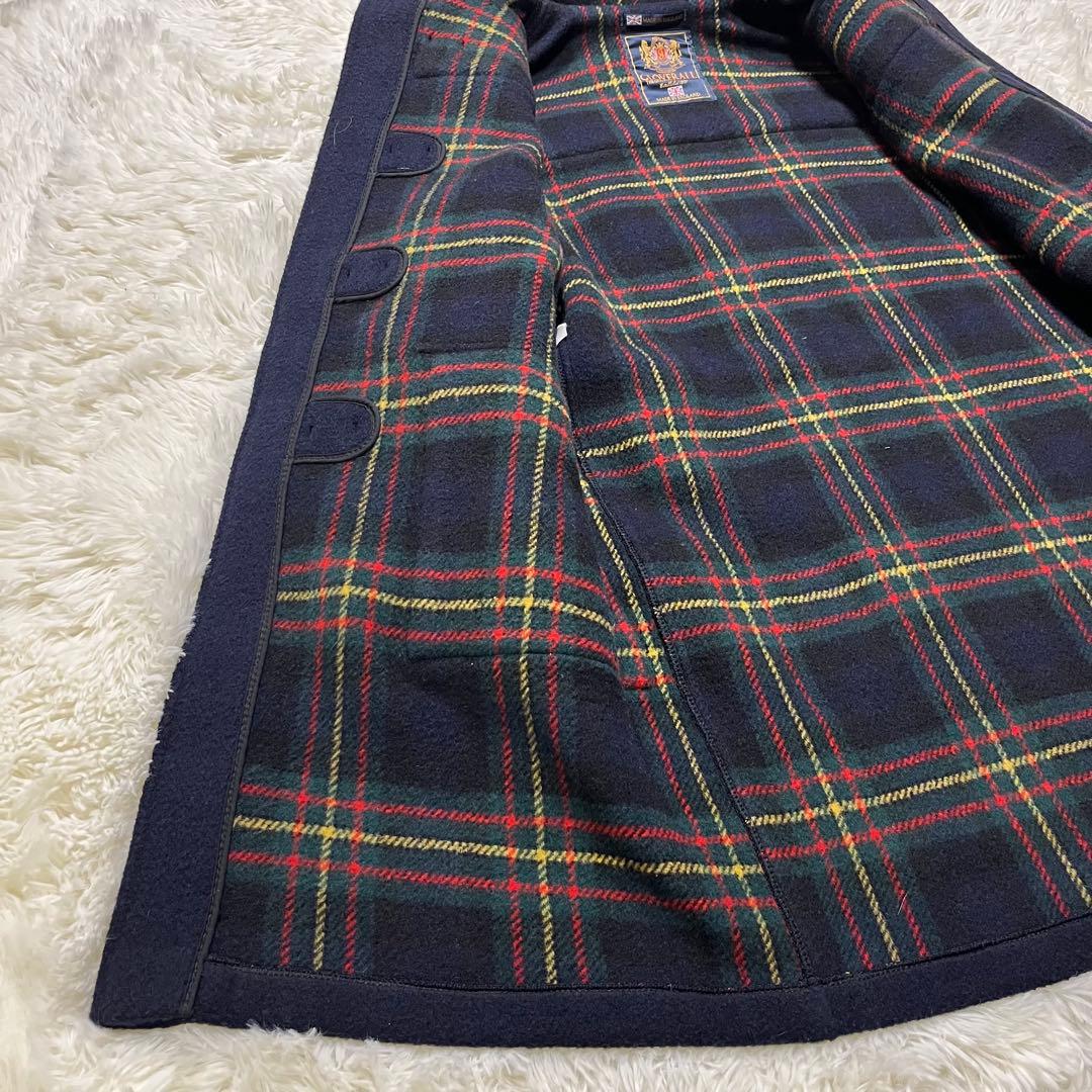 美品✨大きめ✨英国製✨グローバーオール　ダッフルコート　ネイビー　XL