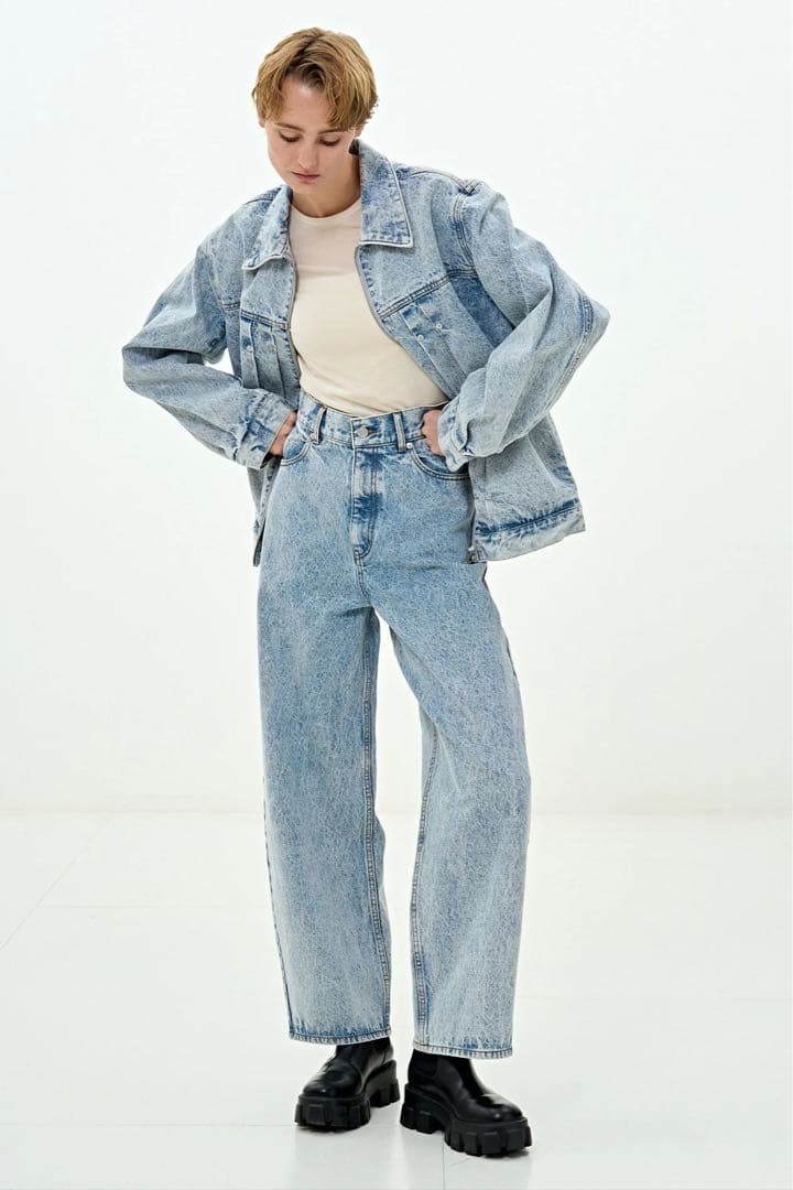THETOE Olympia Denim Pants S ライトブルー