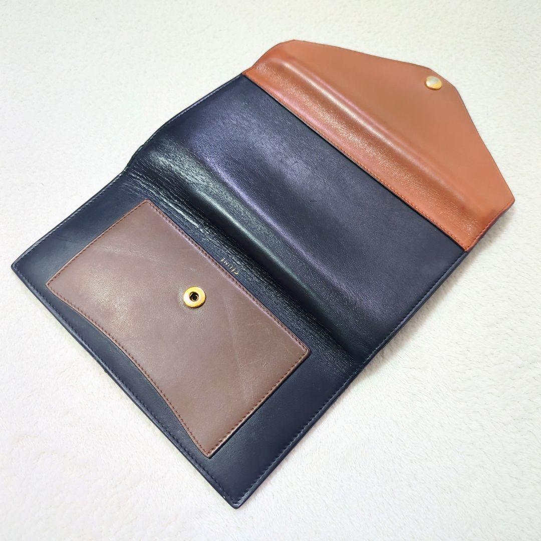 【CELINE セリーヌ】トライフォールデッド マルチファンクション 長財布