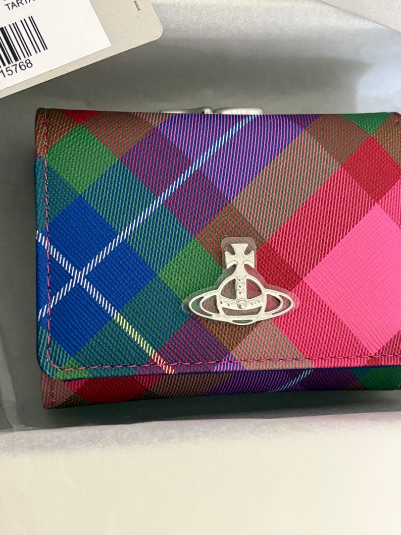 【新品】 Vivienne Westwood タータンチェック 三つ折り財布