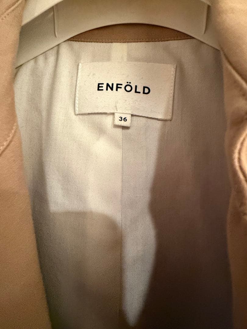 ENFOLDベージュ トレンチコート レディース
