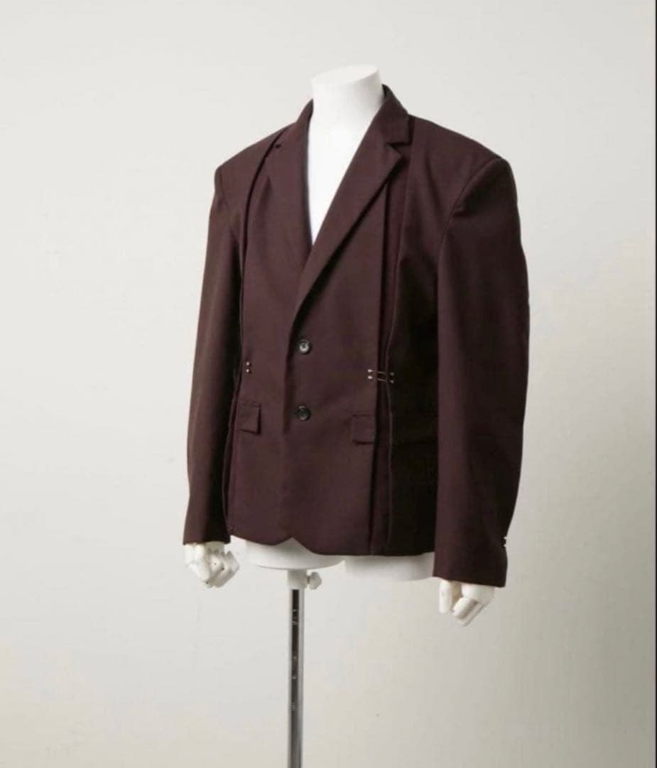 GRANCY Pierced Tuck テーラードジャケット L ブラウン
