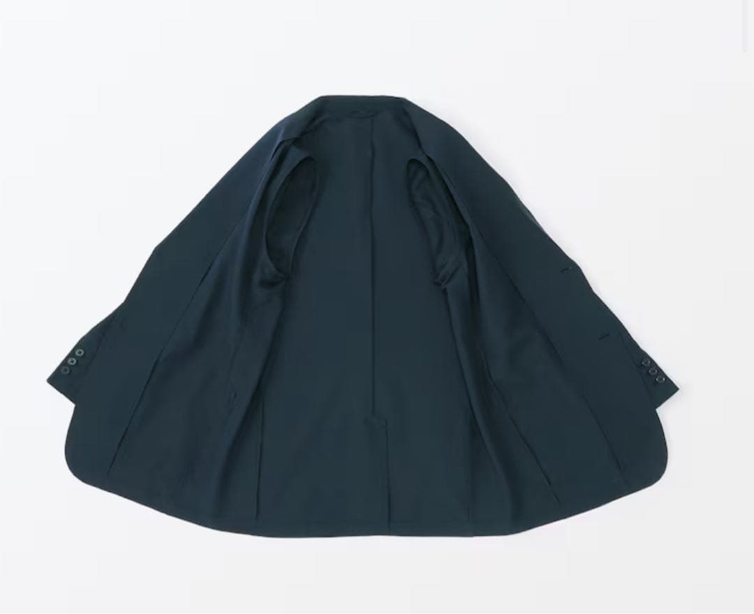 無印良品　新品　紳士　風を通す　ストレッチサッカージャケット　L ダークネイビー