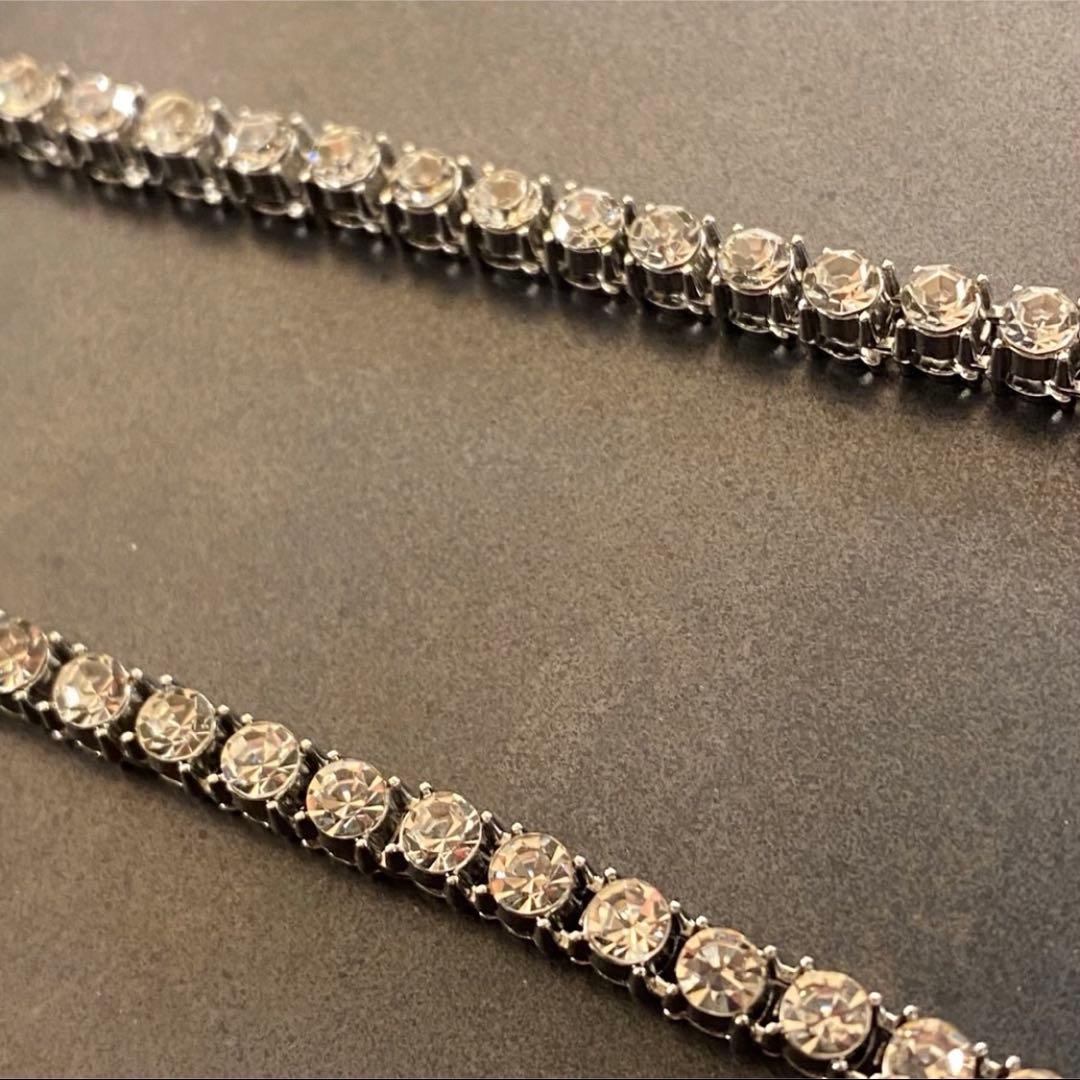 SILVER925 GLITTER TENNIS NECKLACE /シルバー