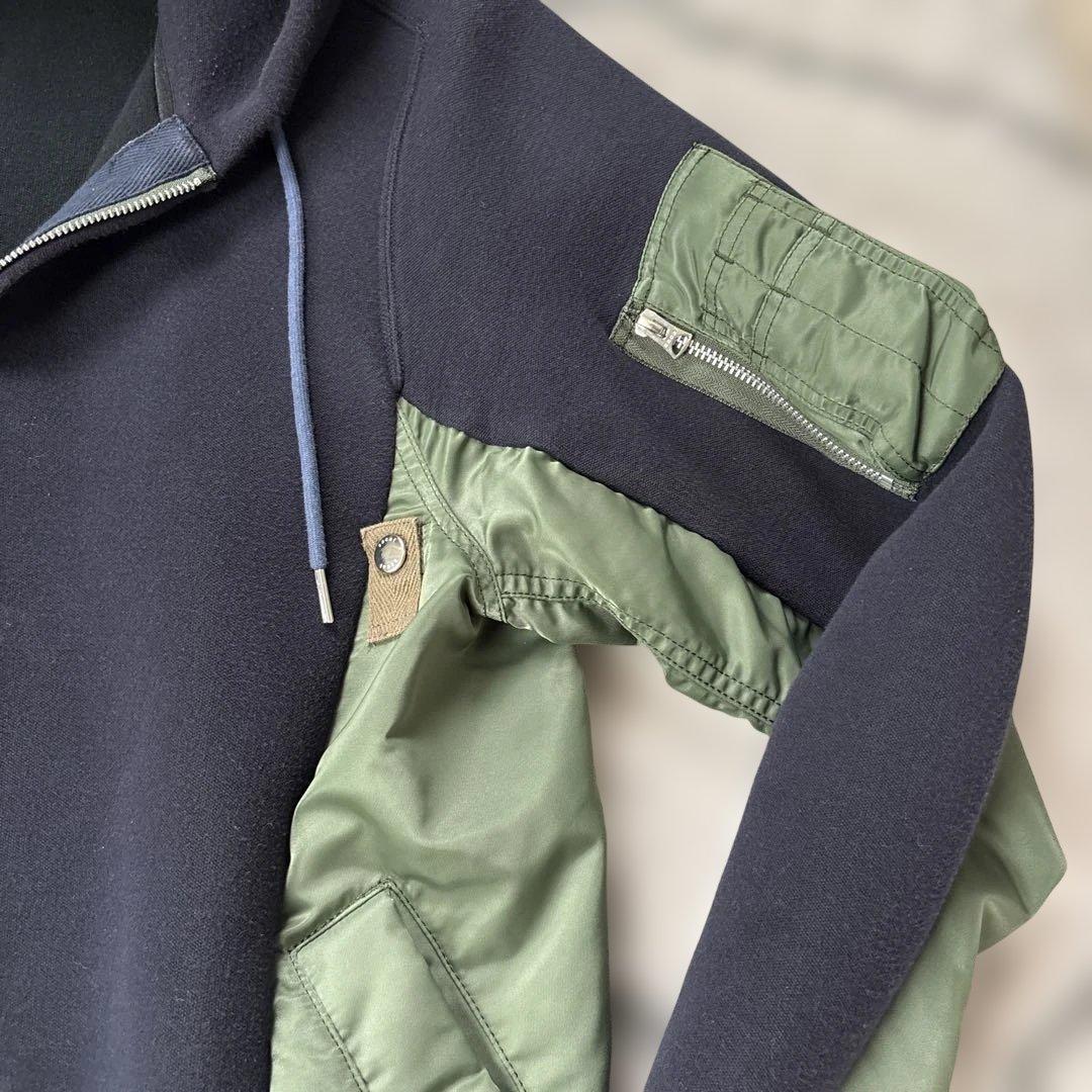 【Sacai】サカイ Sponge Sweat MA-1 Hoodie / 3