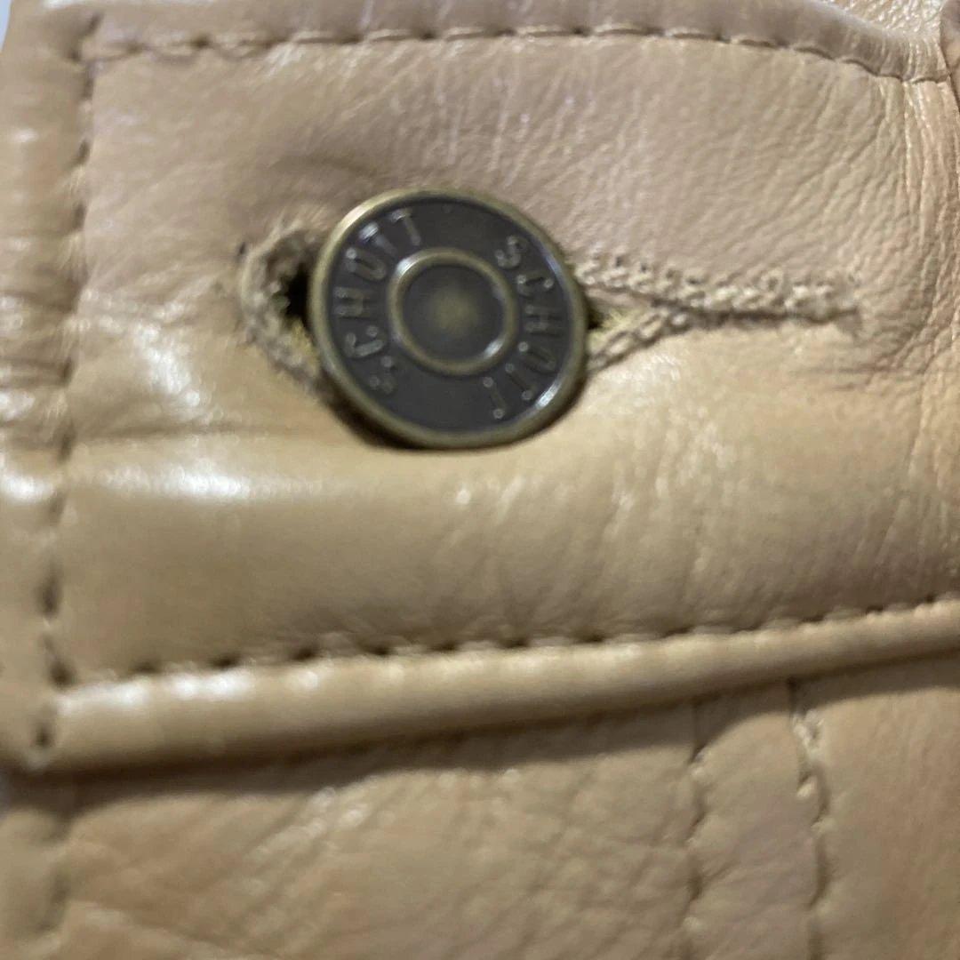 【希少品】schott ショット USA製 レザー パンツ ベージュ 28インチ
