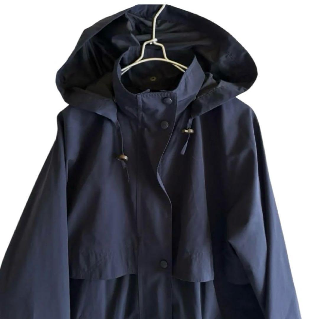 L.L.Bean ロングレインコート マウンテンパーカー ネイビー M 美品