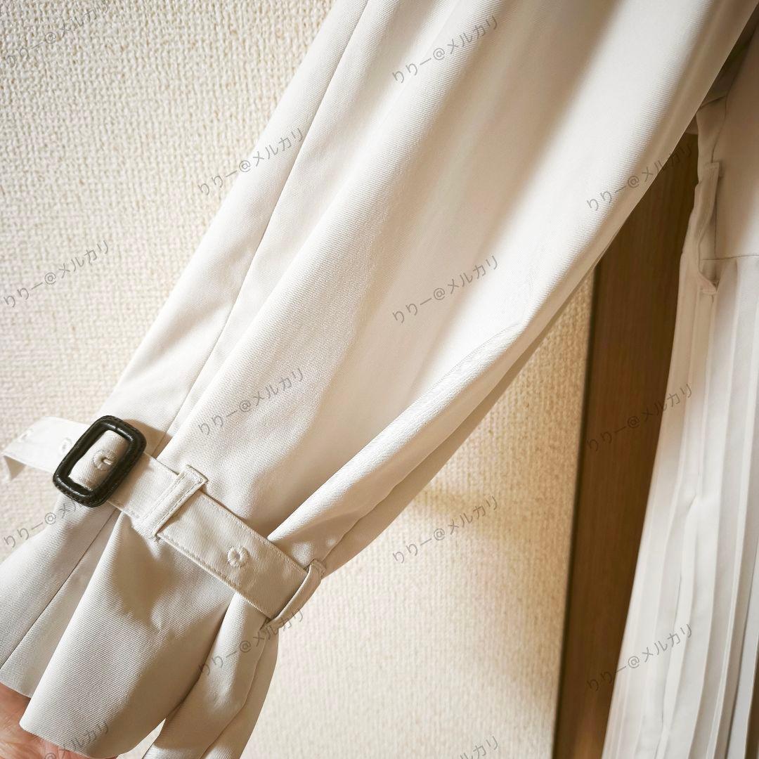 サイズ36　CELFORD　プリーツデザイントレンチコート　アイボリー