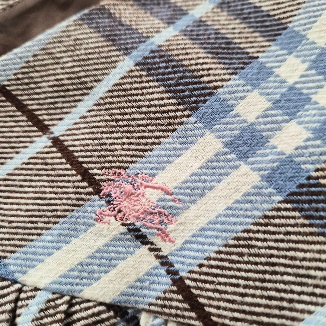 BURBERRY　ブルーレーベル　ワンピース　ノバチェック　綿　麻　S