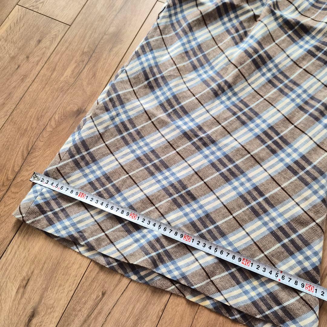 BURBERRY　ブルーレーベル　ワンピース　ノバチェック　綿　麻　S