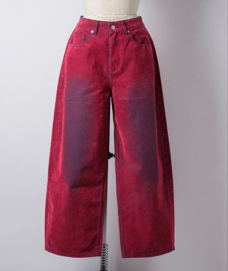musubore.flocky wide denim PTフロッキーデニムパンツ