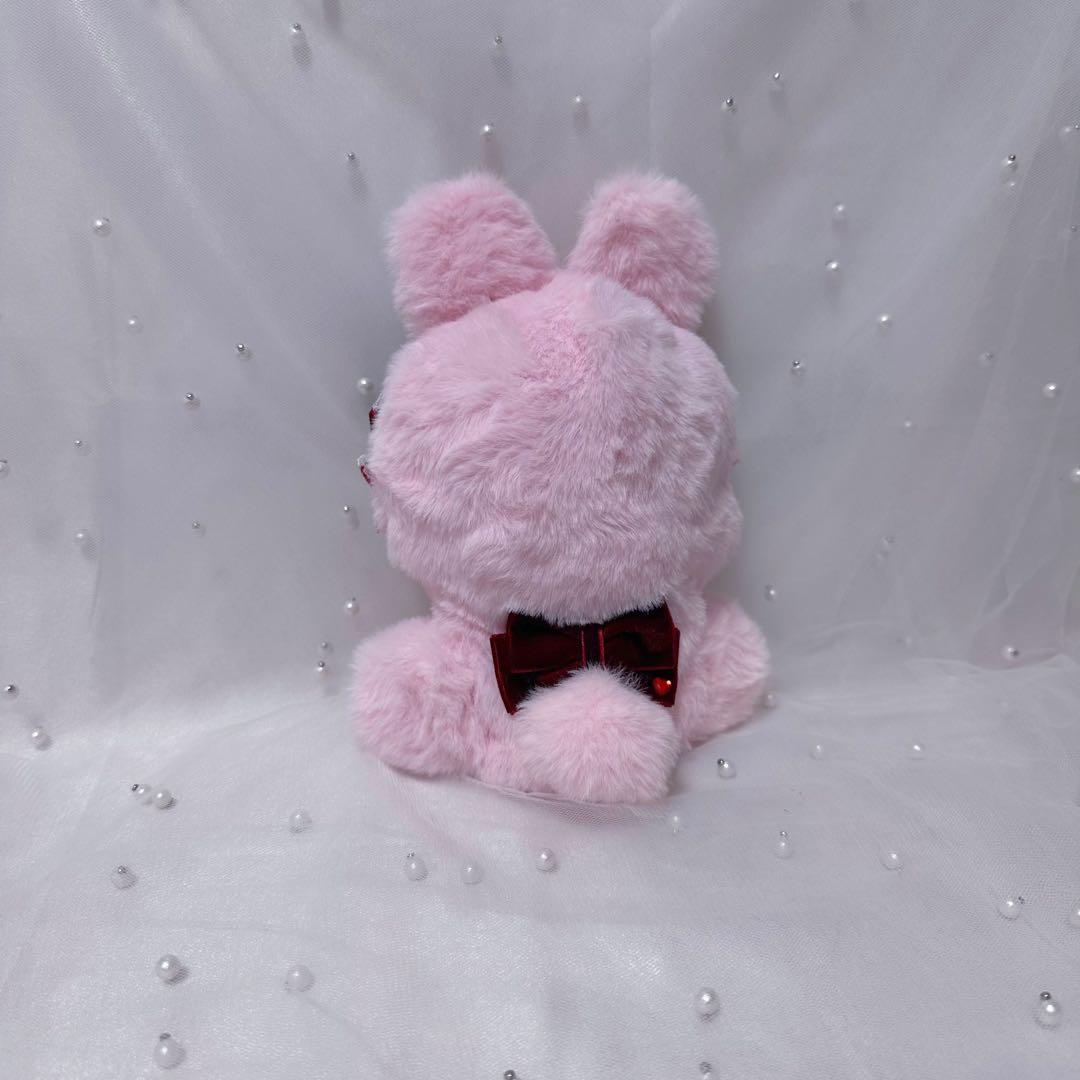 ぬい服 15~16cm おすわり きぐるみ うさぎ ピンク 赤