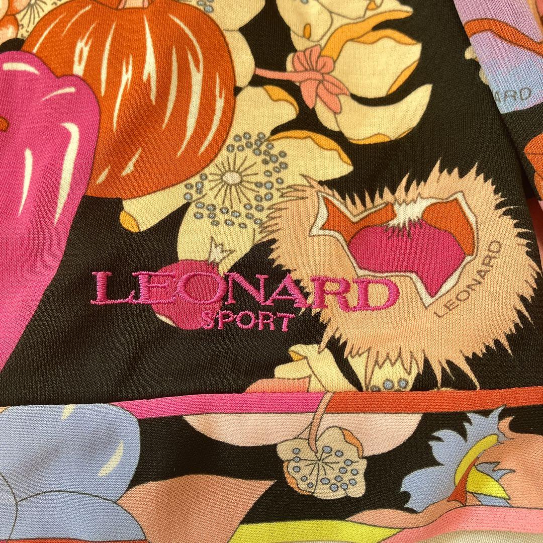 LEONARD レオナールスポーツ ポロシャツ 42 フルーツ柄 日本製