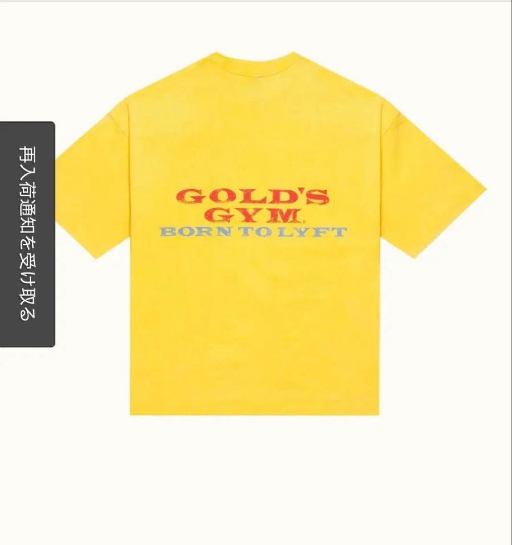 LYFT x GOLD'S GYM ビンテージロゴTシャツ イエロー　XL