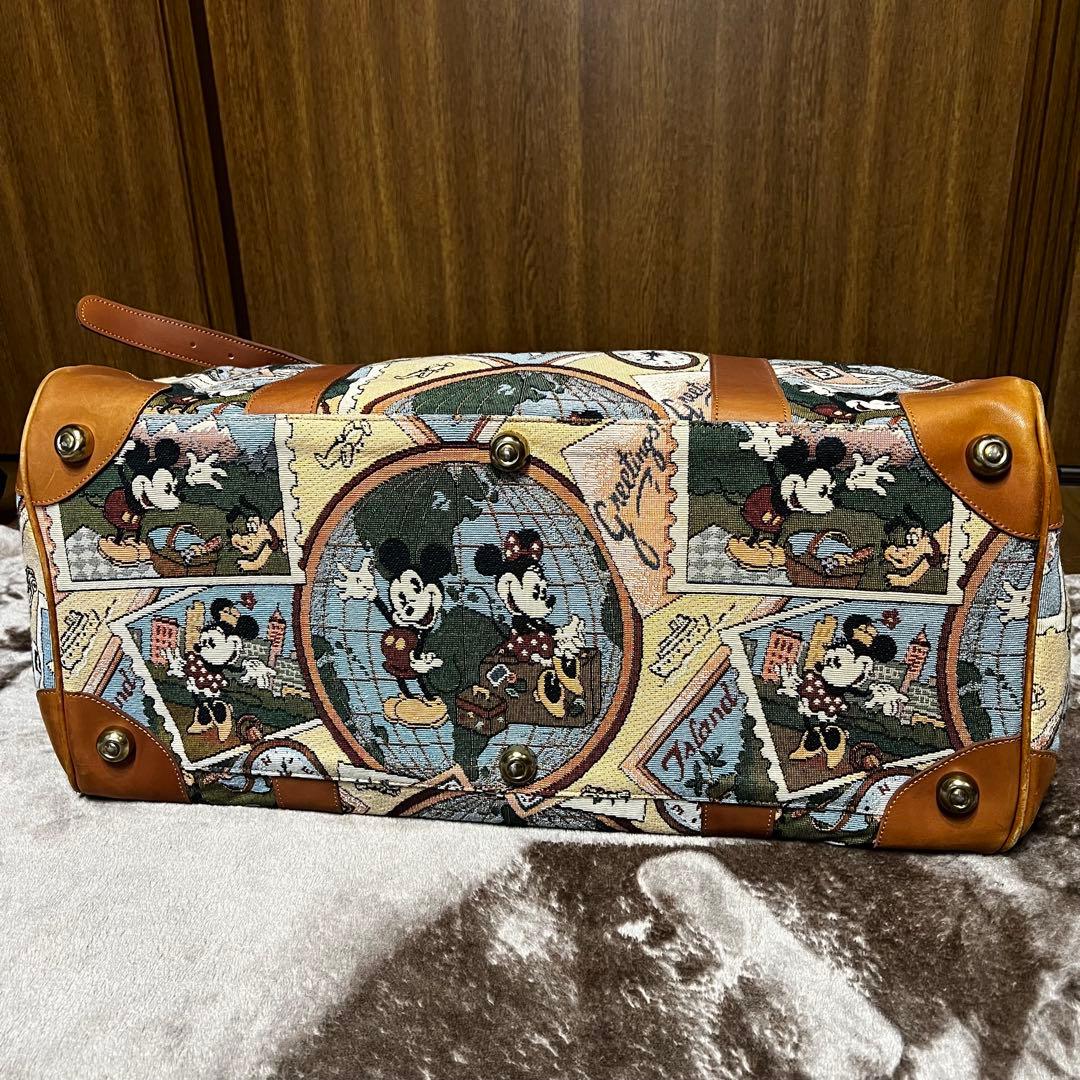 【レア】ディズニー　レトロミッキー　ゴブラン織りボストンバック