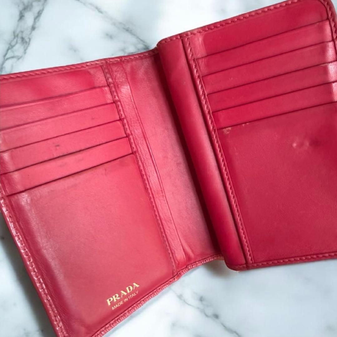 プラダ PRADA サフィアーノレザー ロゴ 二つ折り財布 ・ケース