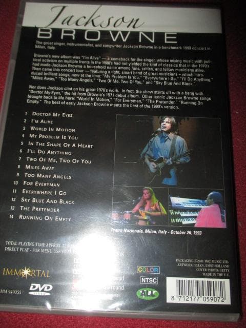 jackson browne live (RARE!!CD+DVD3点セット）