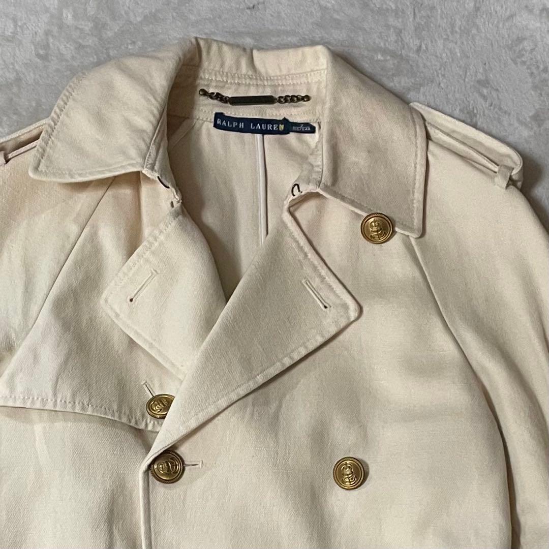 専用 ラルフローレン RALPH LAUREN リネン混 マリンコート M 美品