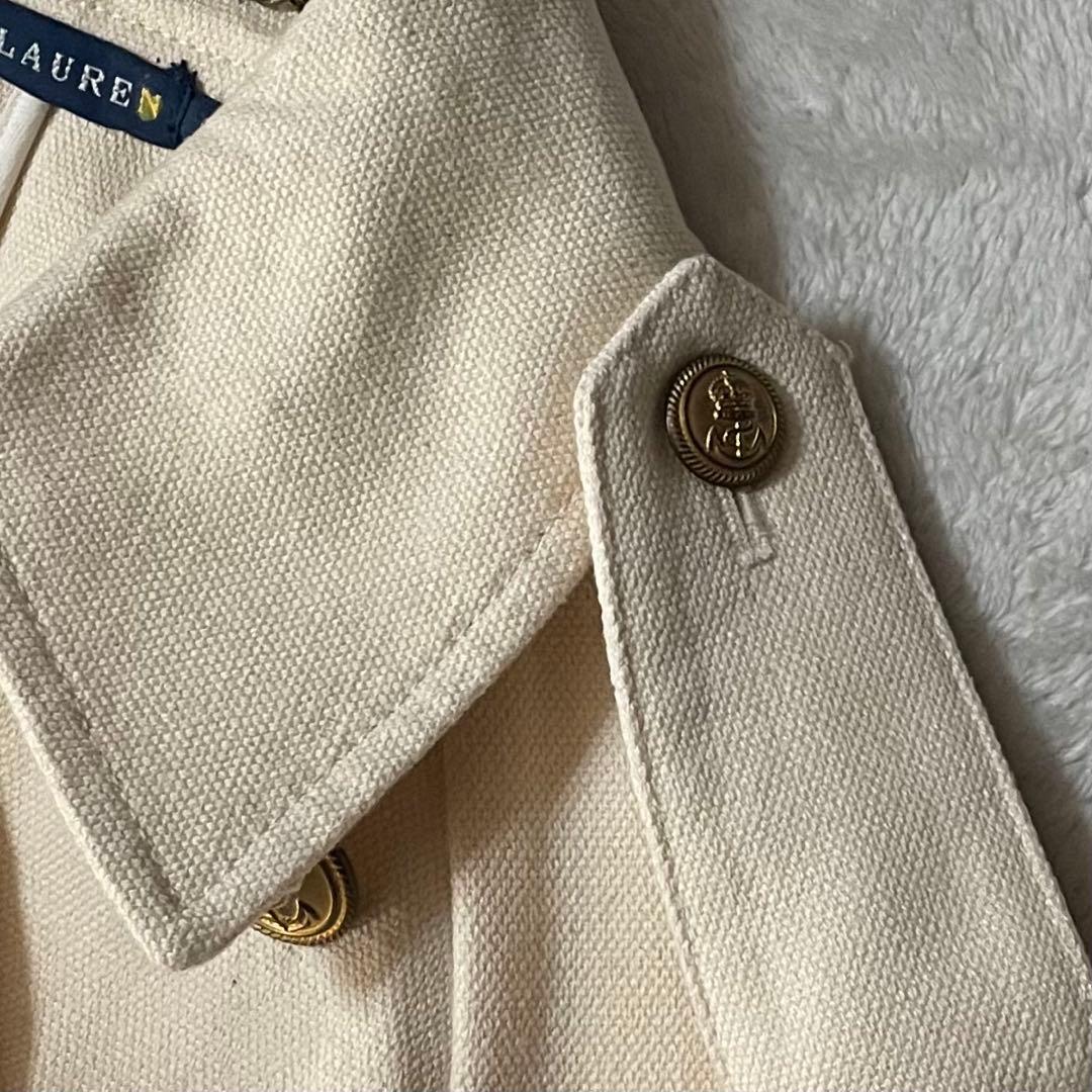専用 ラルフローレン RALPH LAUREN リネン混 マリンコート M 美品