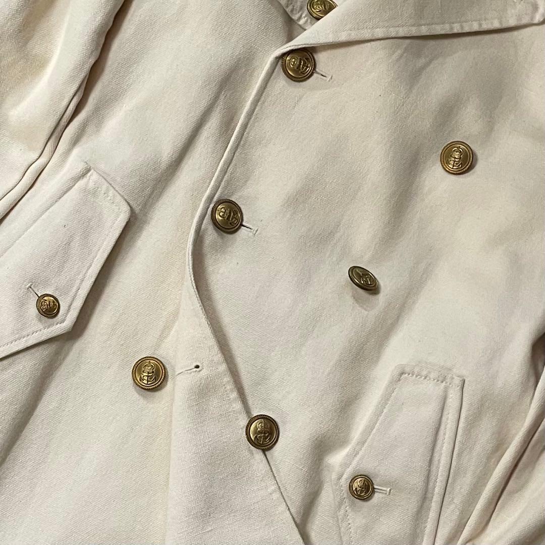 専用 ラルフローレン RALPH LAUREN リネン混 マリンコート M 美品