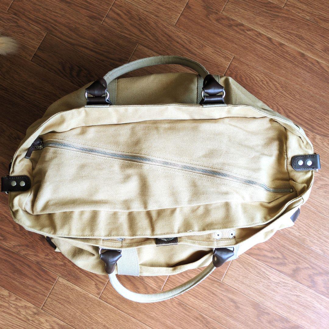 美品　帆布工房 ボストンバッグ　Lサイズ　ベージュ