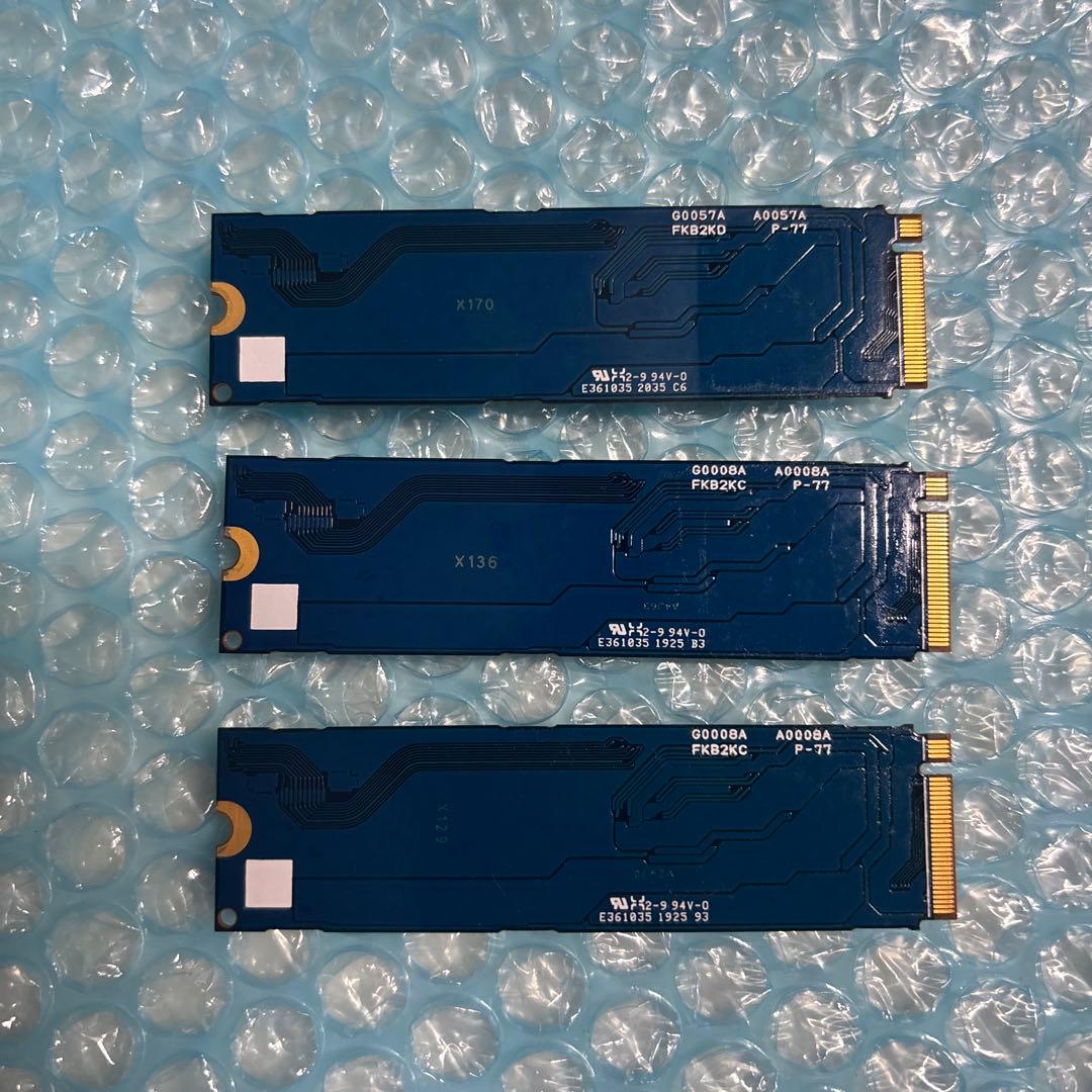 ②TOSHIBA M.2 NVMe 256GB ×3本セット