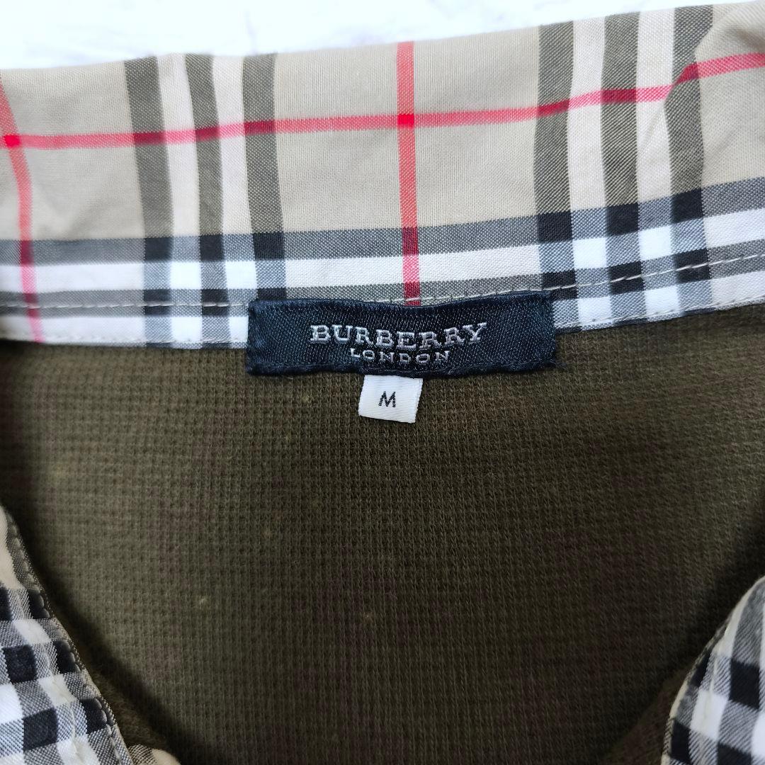 BURBERRY バーバリー ホースロゴ ノバチェック ブラウス ポロシャツ M
