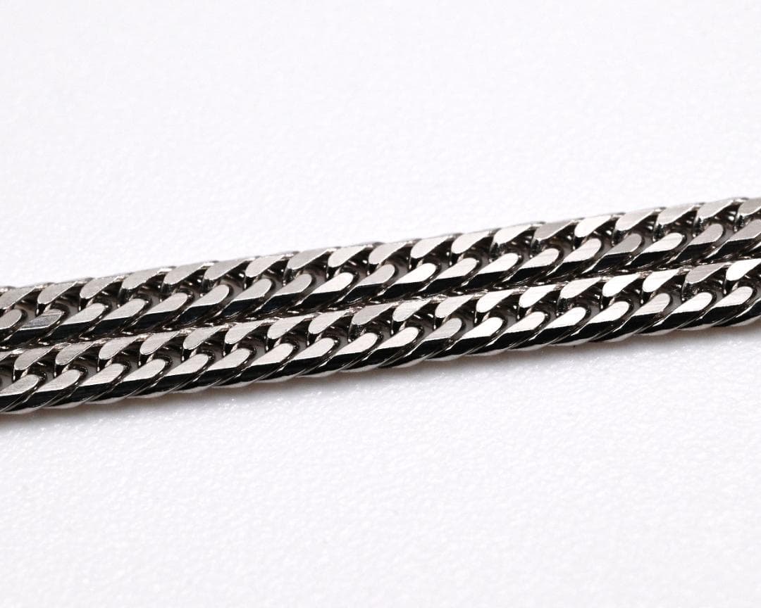 Pt850喜平ネックレス6面ダブル11g60cm造幣局検定マーク刻印入