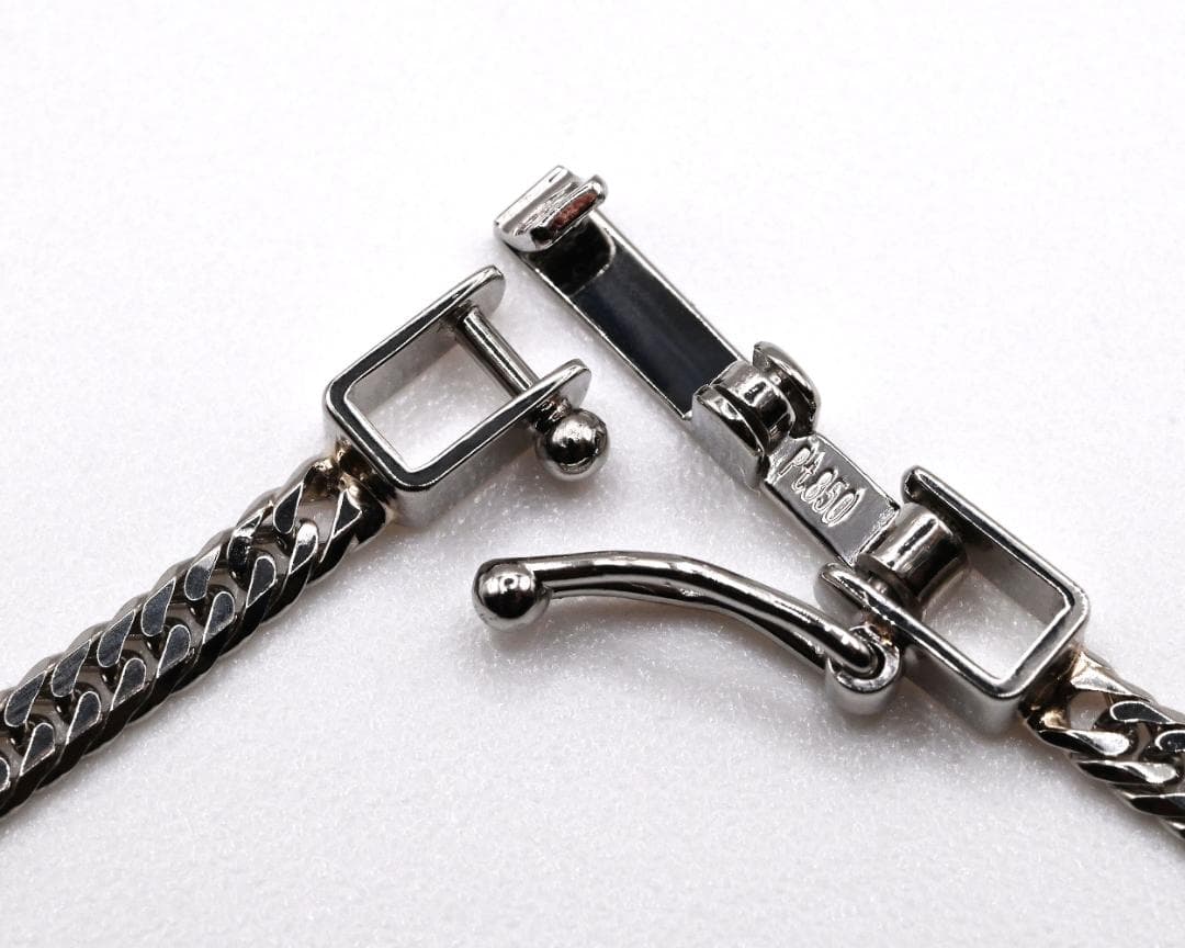 Pt850喜平ネックレス6面ダブル11g60cm造幣局検定マーク刻印入