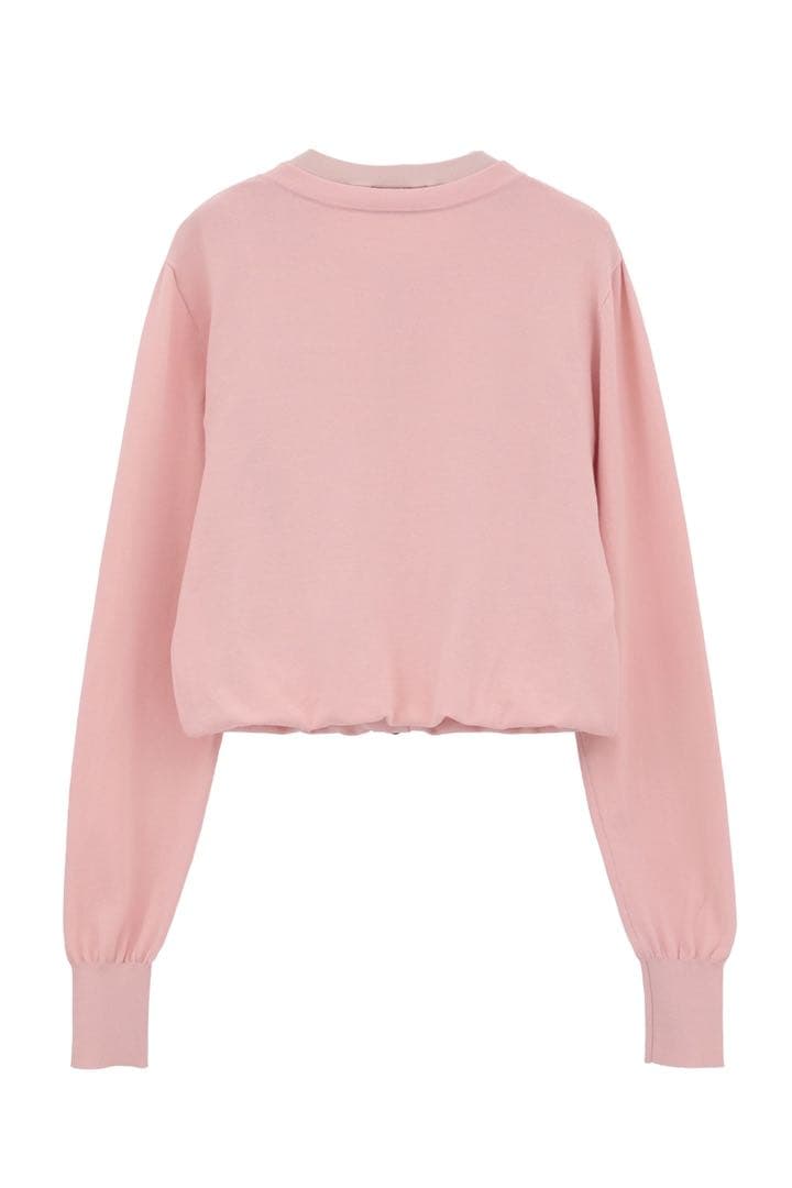 トップス CLANE W LAYERED KNIT CARDIGAN